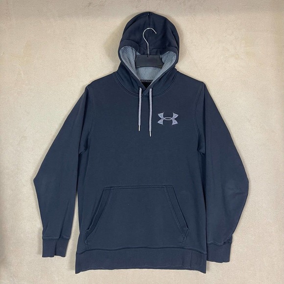 Under Armour Storm Hoodie Pullover Mens M Black Pouch Pocket Regular Fit - Picture 1 of 13